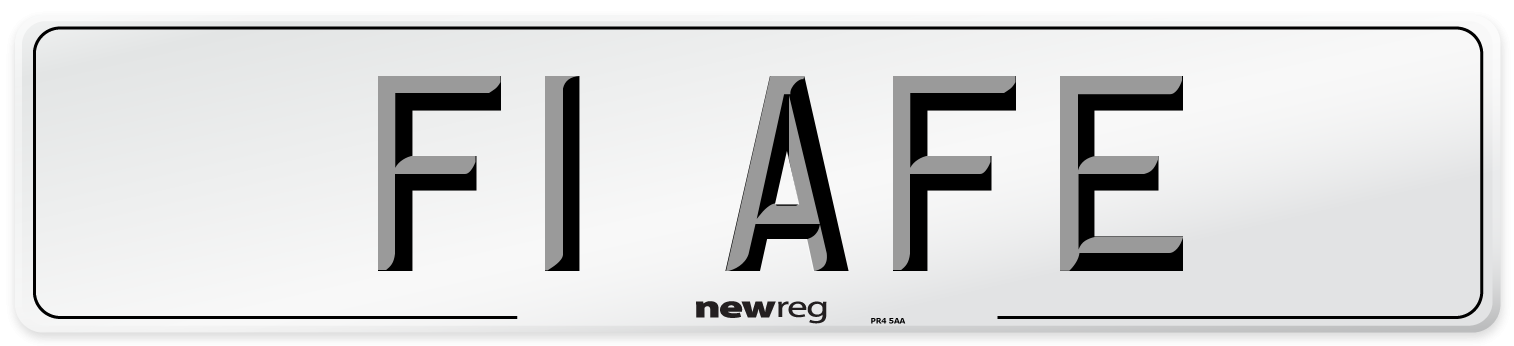 F1 AFE Number Plate from New Reg